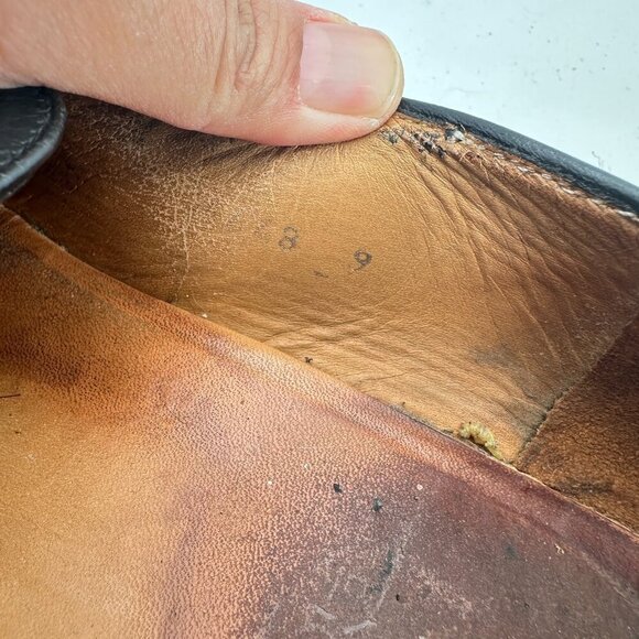 Gucci Men Size UK 9 US 10 Black Leather Slip On Loafer Dress Shoes - Picture 10 of 13